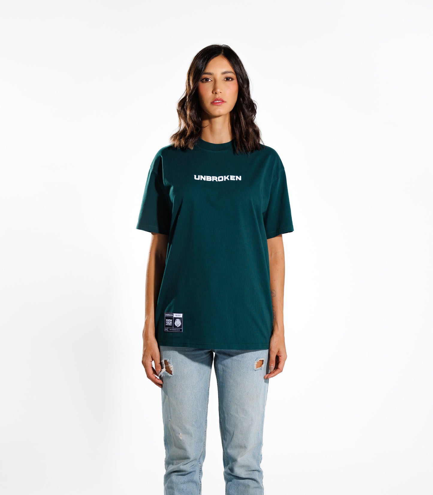 Camiseta Classic 190 gramos Semi-Oversize: Más que un básico - Green mujer