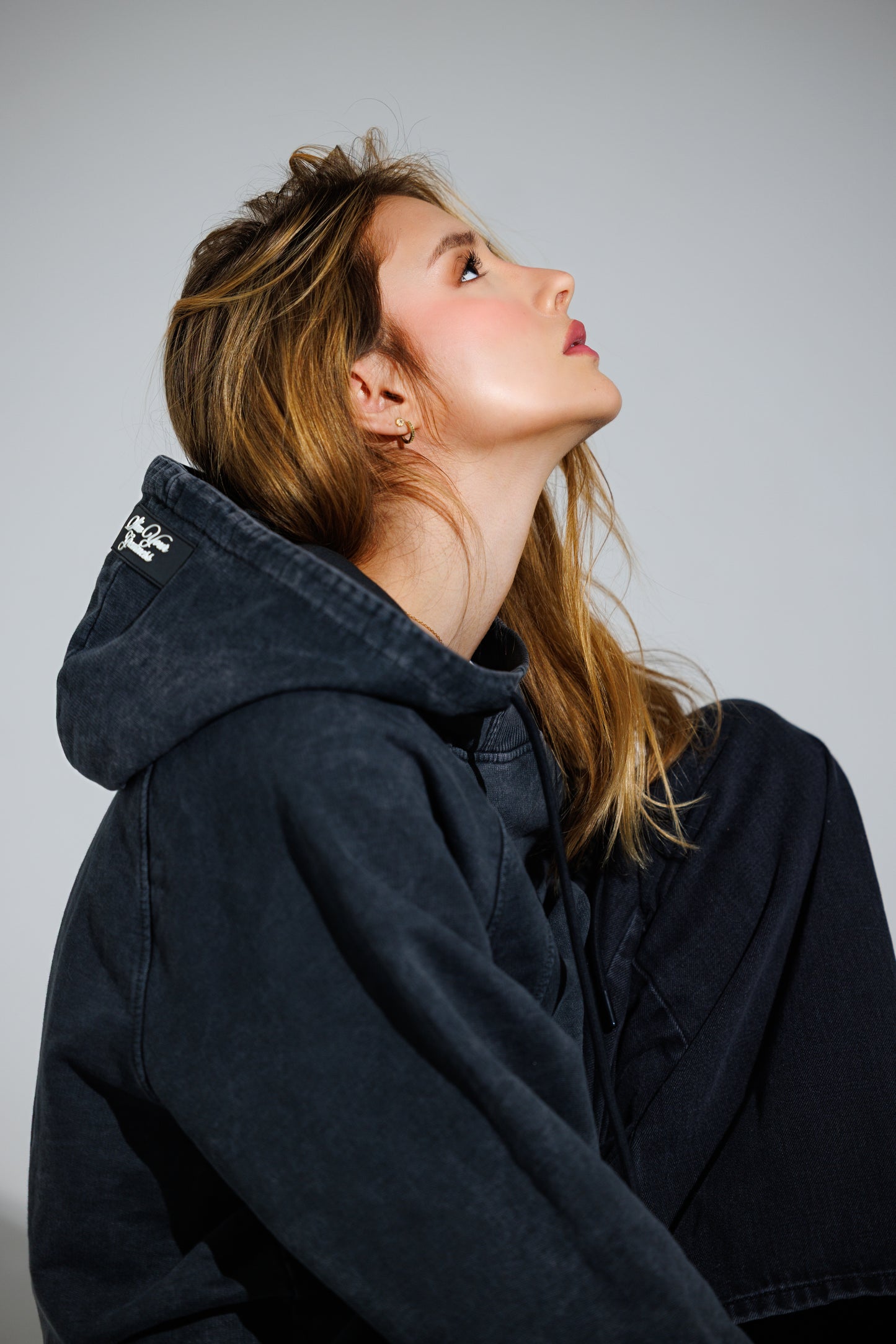 Hoodie Unbroken Classic - Black Acid Wash - Women