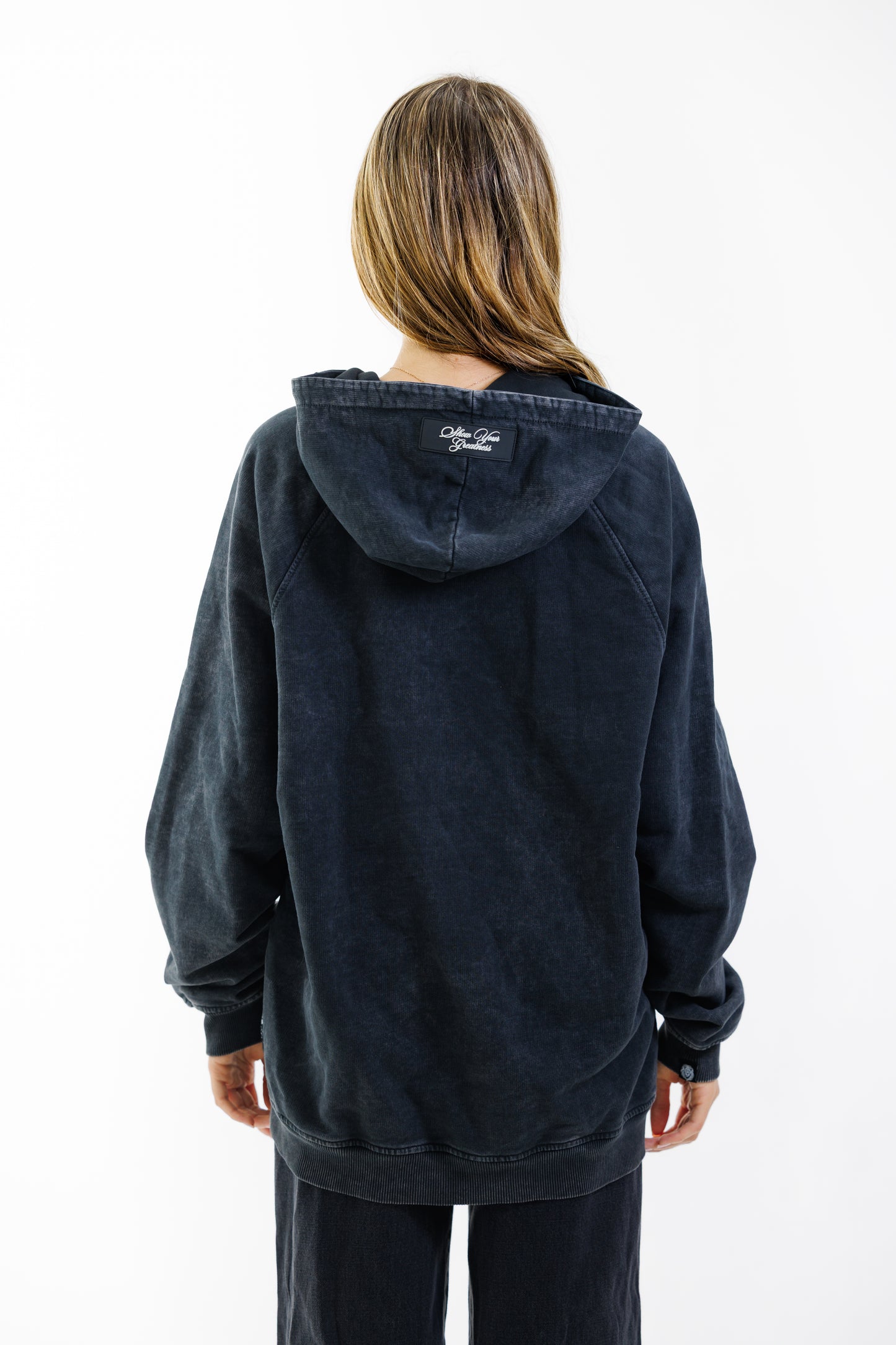 Hoodie Unbroken Classic - Black Acid Wash - Women