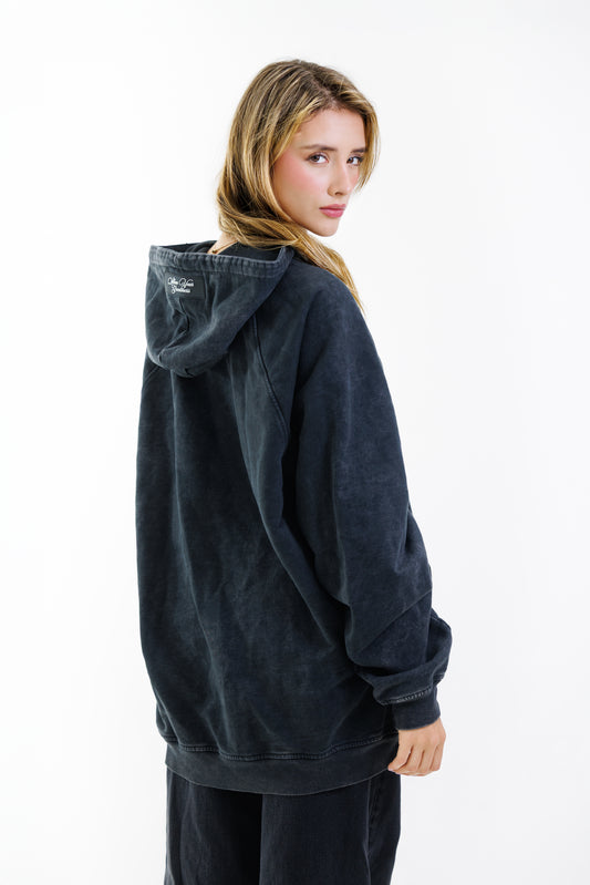 Hoodie Unbroken Classic - Black Acid Wash - Women