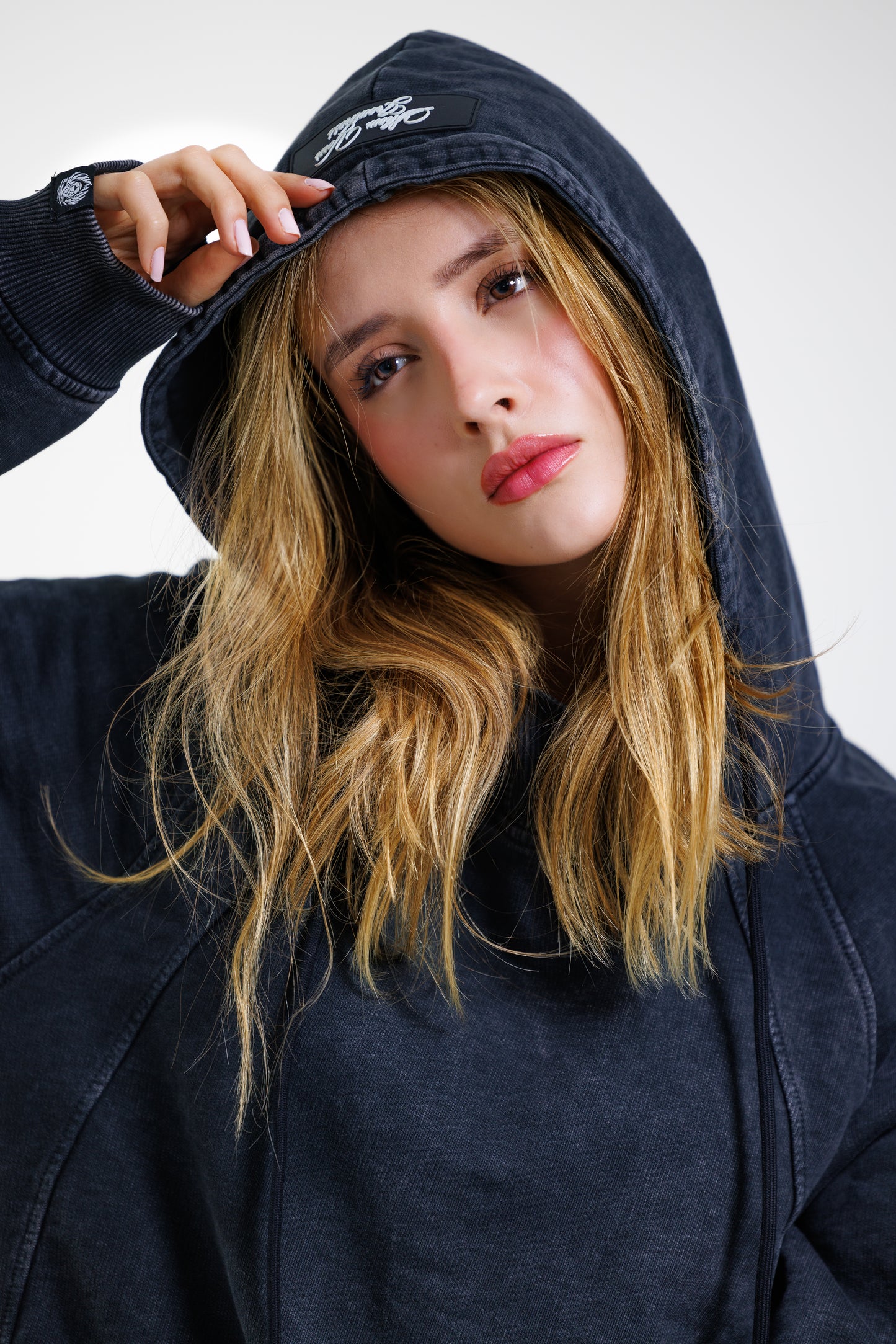 Hoodie Unbroken Classic - Black Acid Wash - Women