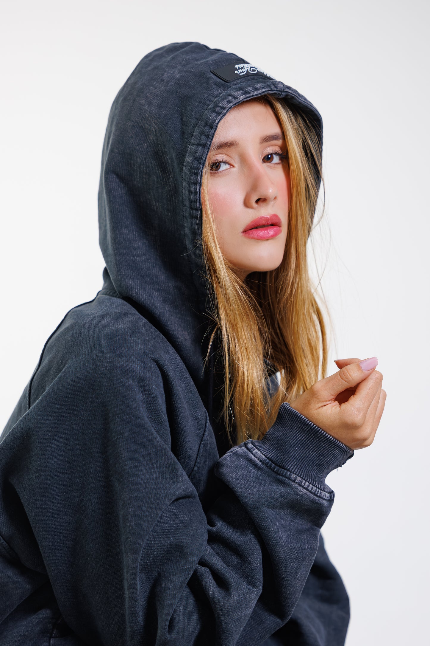 Hoodie Unbroken Classic - Black Acid Wash - Women