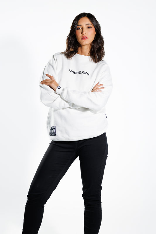 Hoodie - buso blanco mujer frente