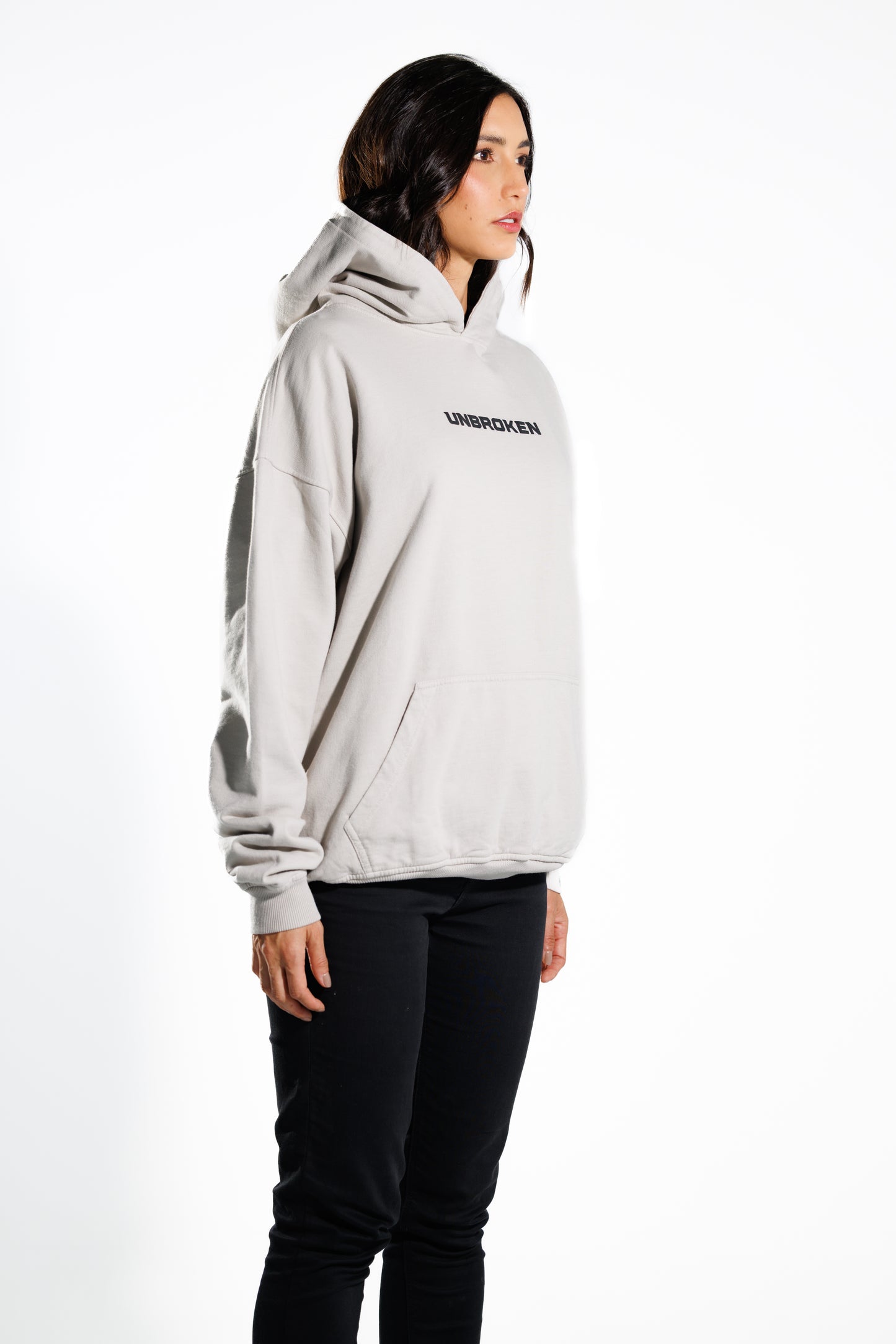 Hoodie 305 gramos Classic: 100% Algodón peruano - lateral
