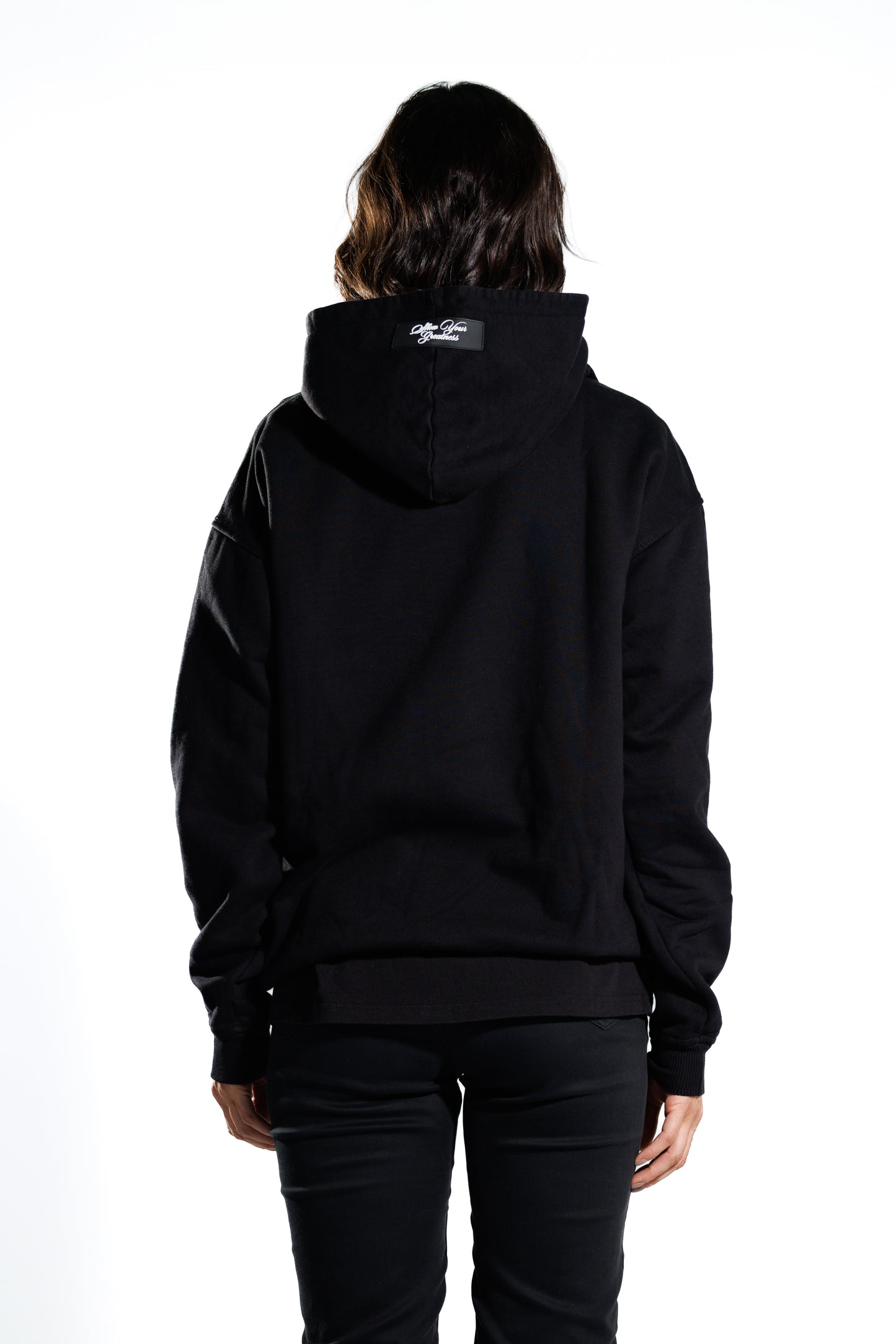 Hoodie 375 gramos: 100% Algodón peruano - espalda detalle