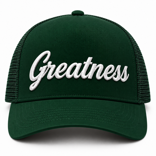Green Trucker Cap: GREATNESS