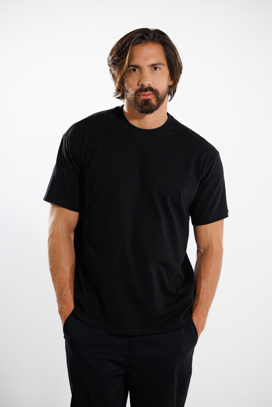 Camiseta Basic 220 gramos Semi-Oversize: Más que un básico - Black