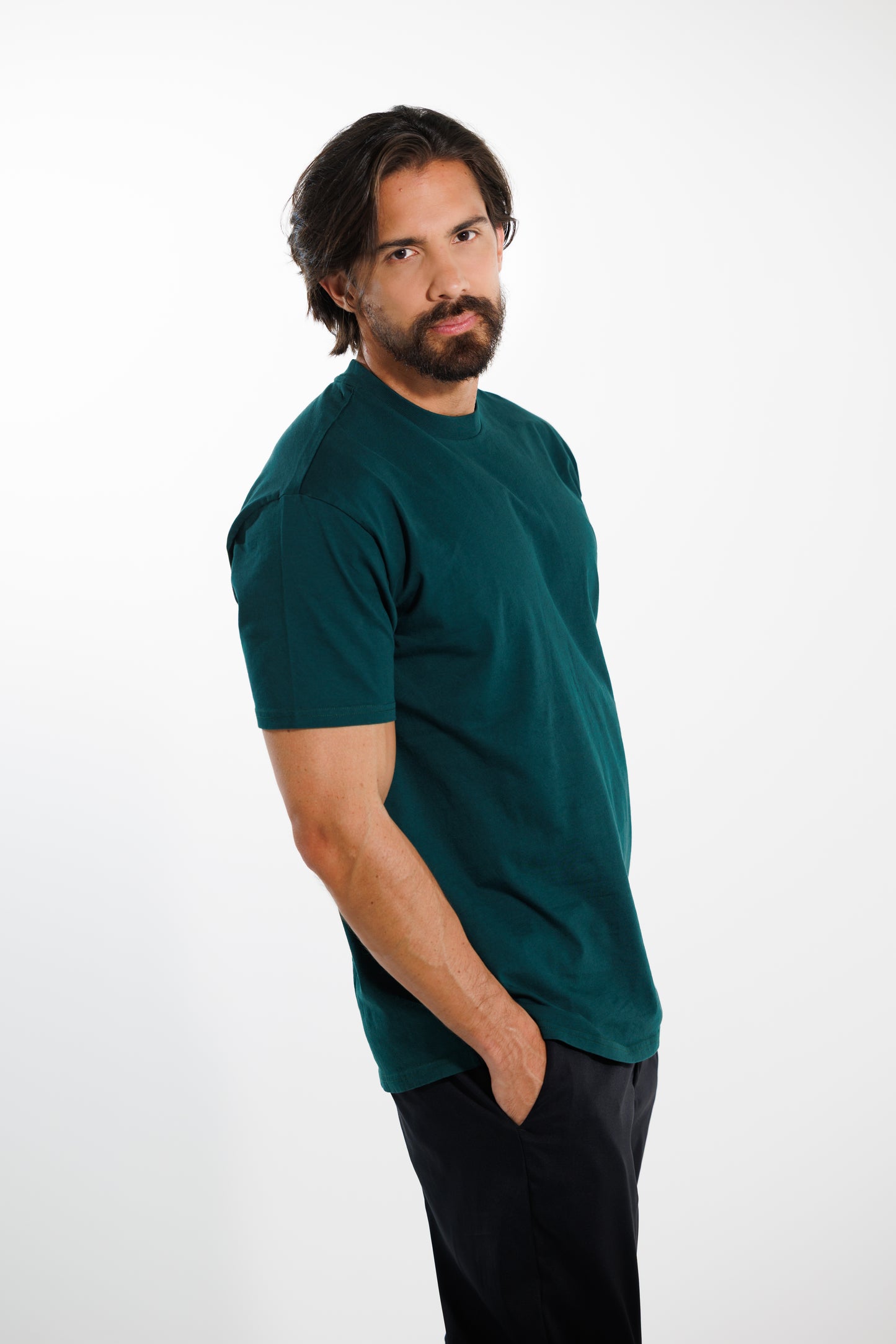 Camiseta Basic 190 gramos Semi-Oversize: Más que un básico - Green