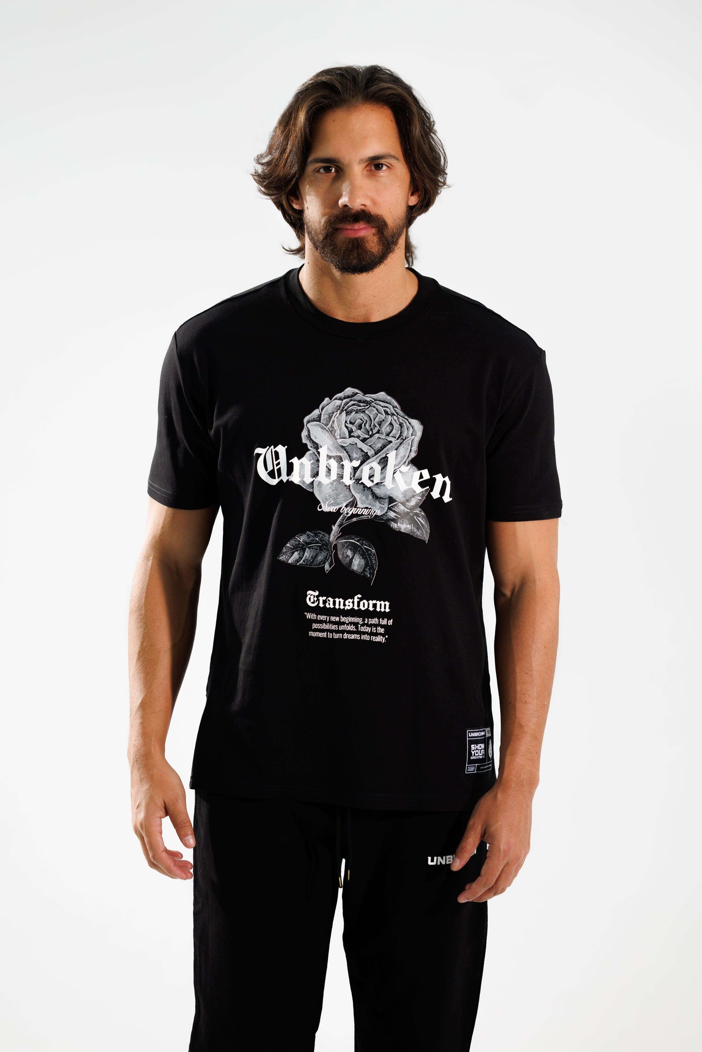 Camiseta regular fit 190 gramos Rose: Grandeza y Renacer - Unbroken
