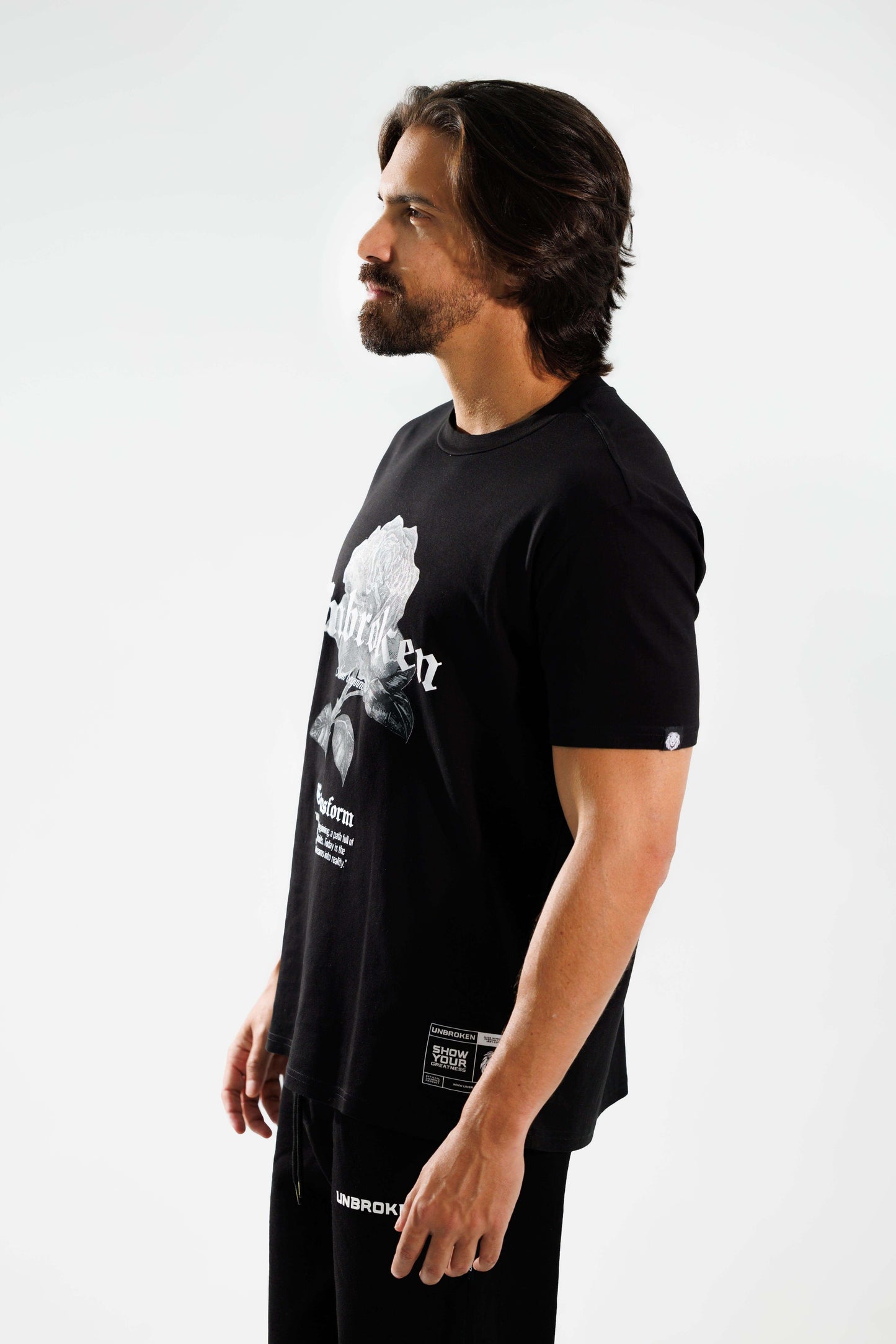 Camiseta regular fit 190 gramos Rose: Grandeza y Renacer - Unbroken