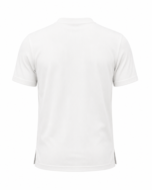ESSENTIAL — RIBBED COTTON T-SHIRT - WHITE
