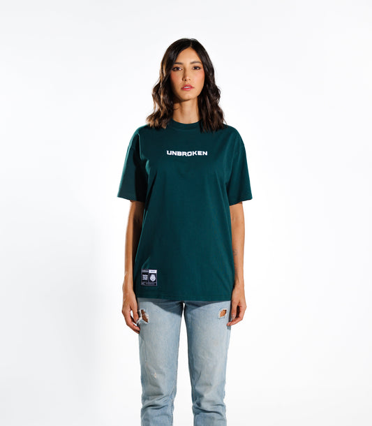 Camiseta Classic 190 gramos Semi-Oversize: Más que un básico - Green mujer