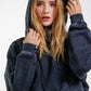 Hoodie Unbroken Classic - Black Acid Wash - Women