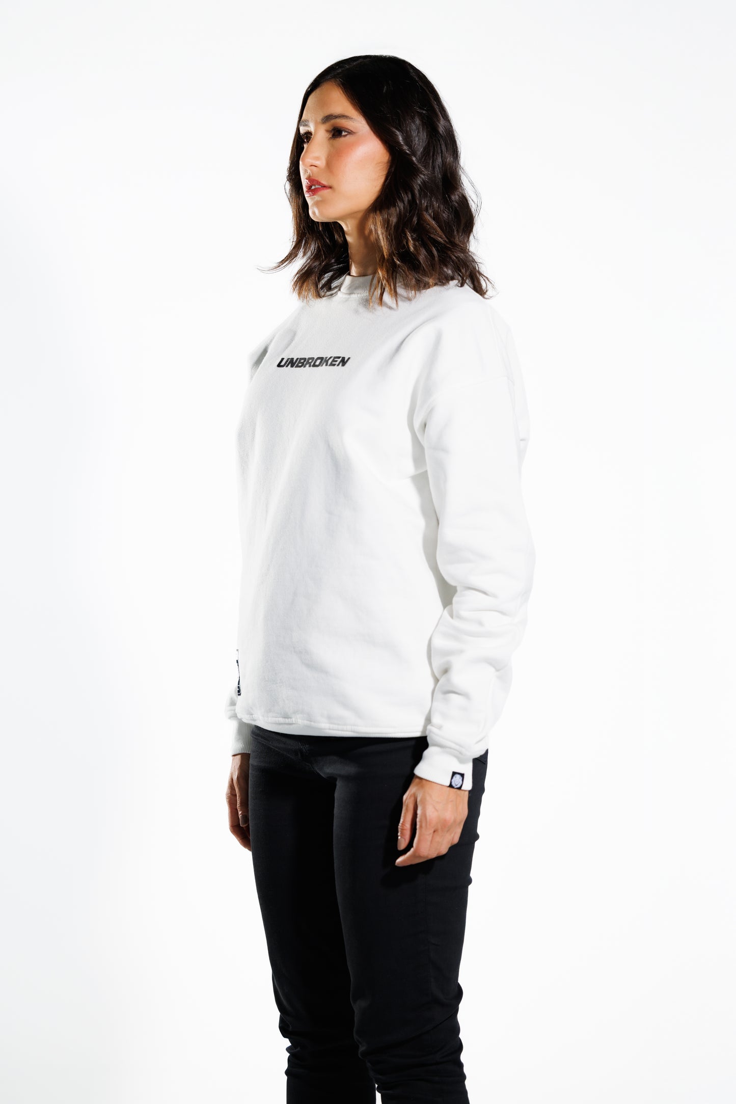 Hoodie - buso blanco mujer -detalle