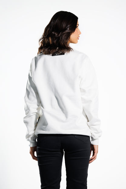Hoodie - buso blanco mujer -espalda