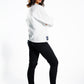 Hoodie - buso blanco mujer -lado derecho