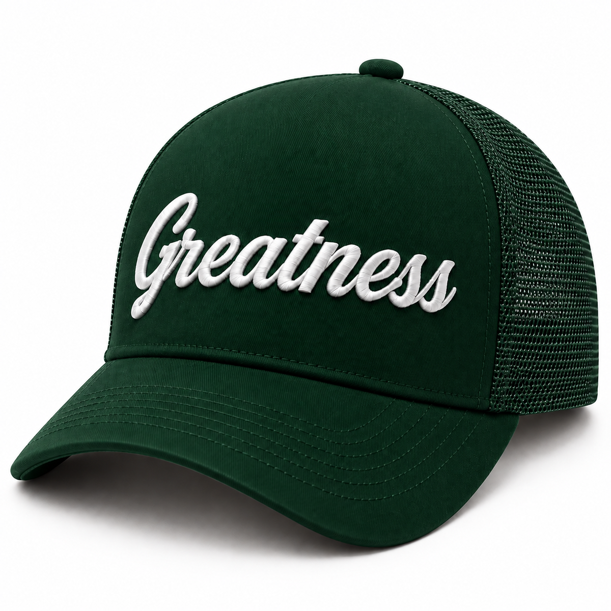 Green Trucker Cap: GREATNESS