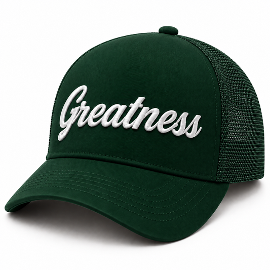 Green Trucker Cap: GREATNESS