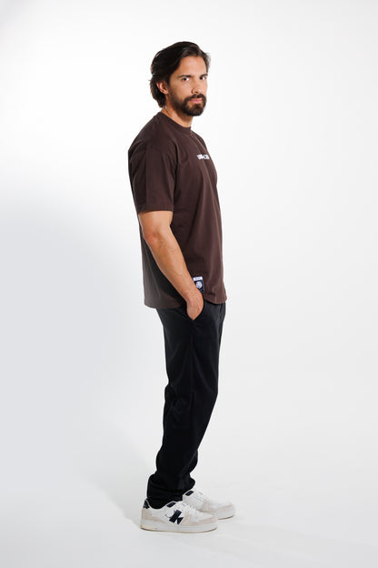 Camiseta Classic 250 gramos Semi-Oversize: Más que un básico -Dark brown