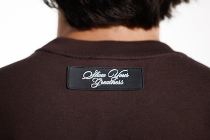 Camiseta Classic 250 gramos Semi-Oversize: Más que un básico -Dark brown