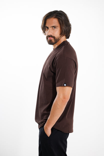 Camiseta Basic 250 gramos Semi-Oversize: Más que un básico - Dark brown