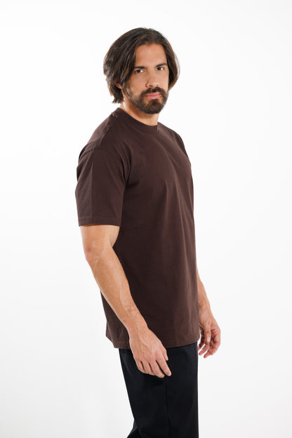 Camiseta Basic 250 gramos Semi-Oversize: Más que un básico - Dark brown