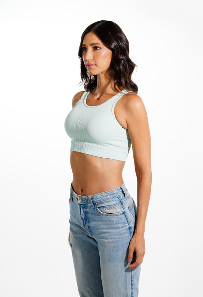 Top mujer menta lado derecho