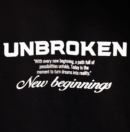 Hoodie 375 gramos New Beginnings: 100% Algodón peruano - Unbroken 