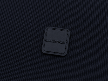 ESSENTIAL — RIBBED COTTON T-SHIRT - BLACK