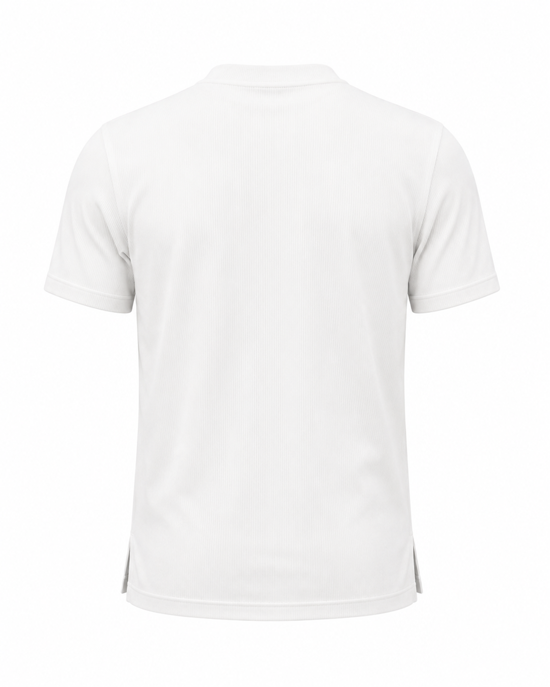 ESSENTIAL — RIBBED COTTON T-SHIRT - WHITE