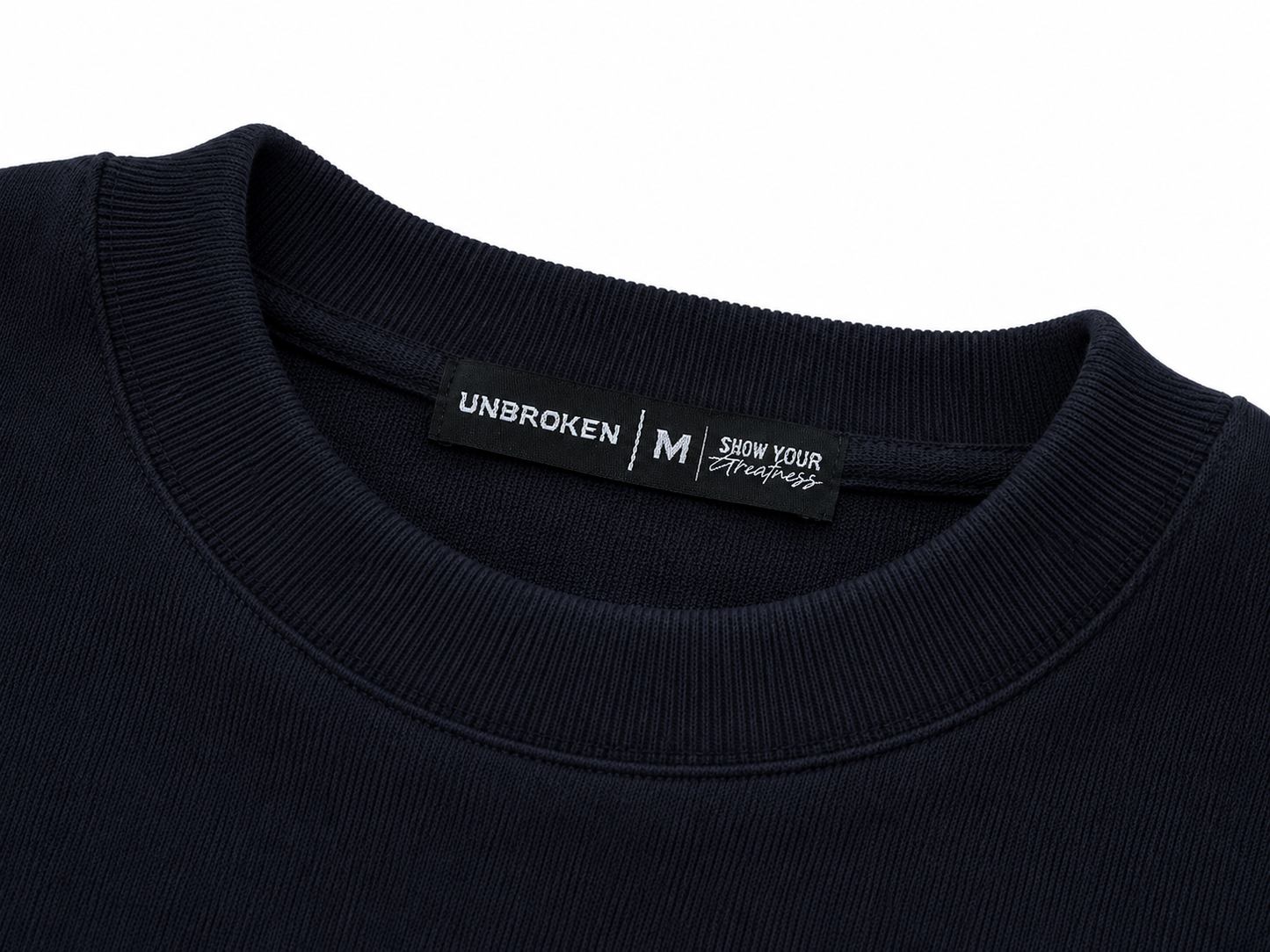 ESSENTIAL — RIBBED COTTON T-SHIRT - BLACK